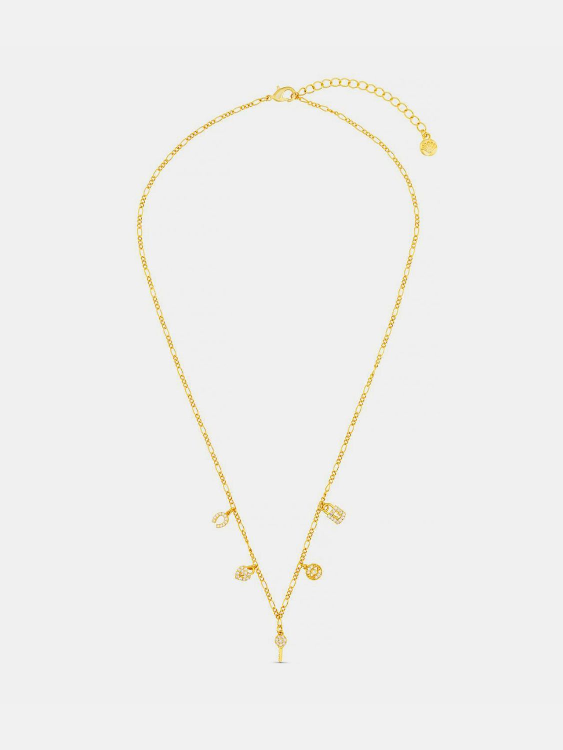 14K Gold-Plated Copper Zircon Pendant Necklace