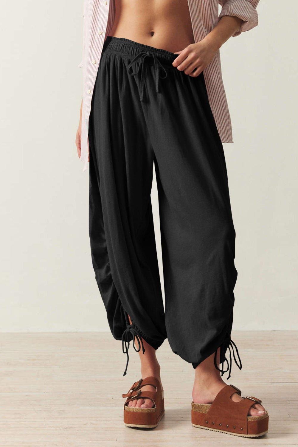 Drawstring Ruched Pants