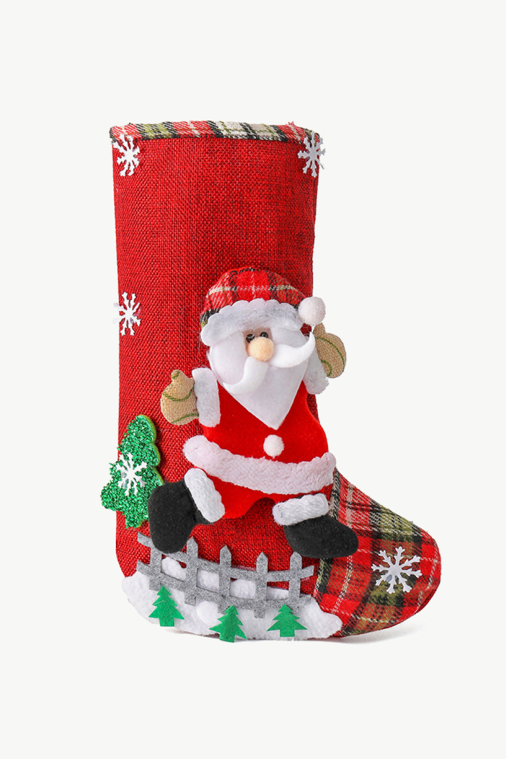 4-Pack Plaid Christmas Stockings