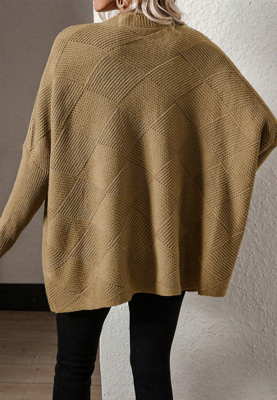 V-Neck Batwing Sleeve Sweater