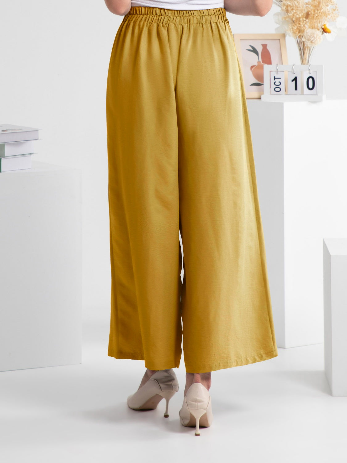 FAM-FAM Wide Leg Elastic Waist Pants