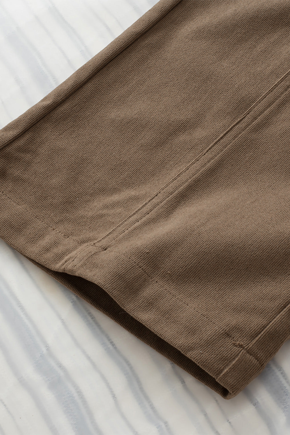 Half Elastic Waist Straight Pants