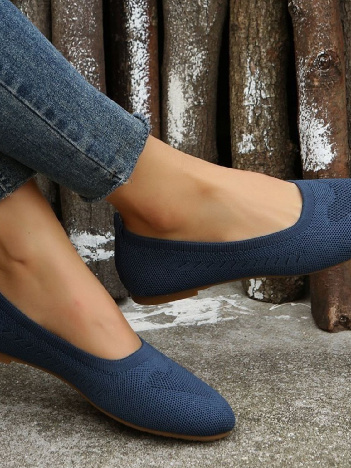 Polyester Flat Slip-Ons