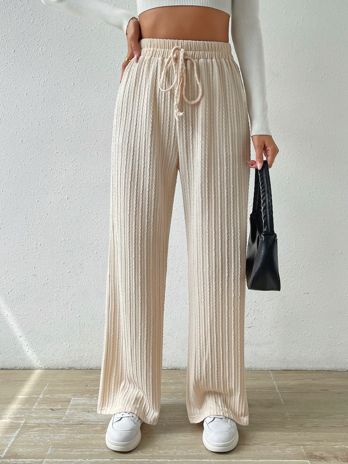 Honey Drawstring Wide Leg Pants