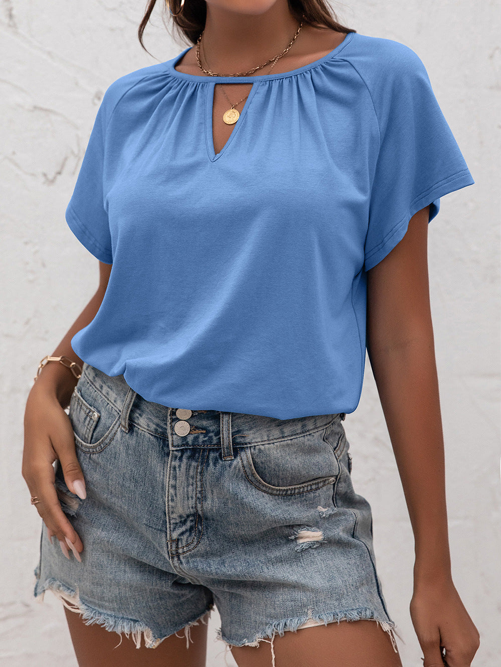 Ivy Lane Cutout Round Neck T-Shirt