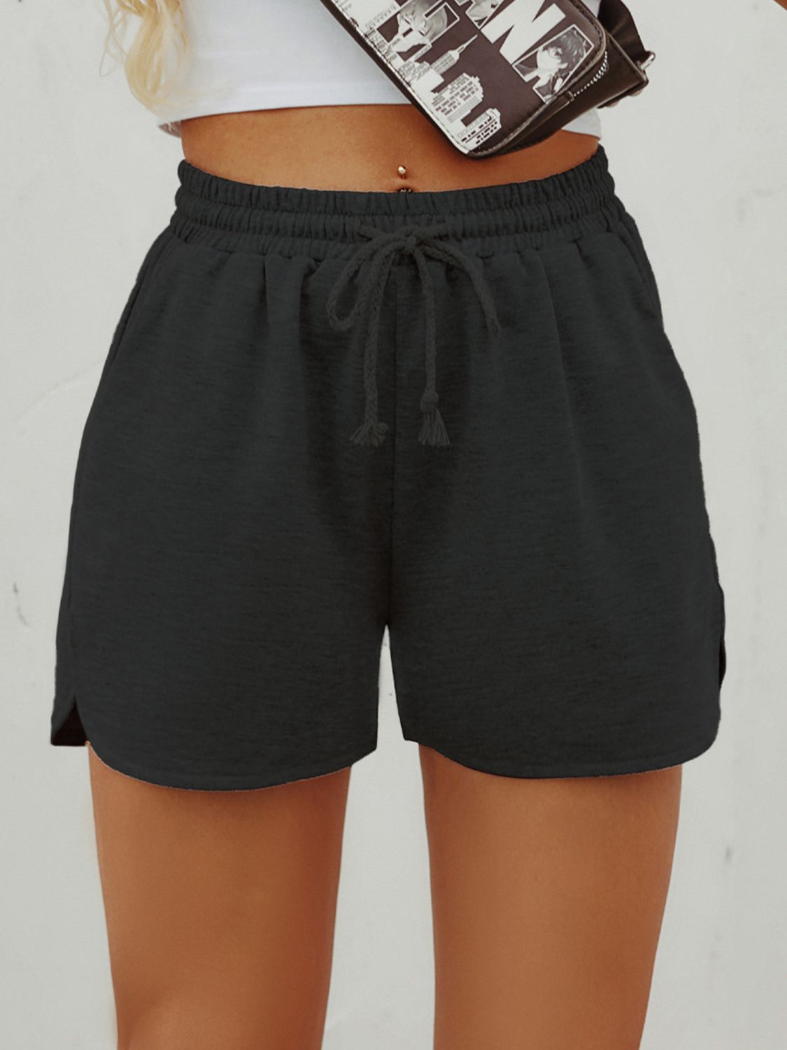 Drawstring Shorts with Pockets