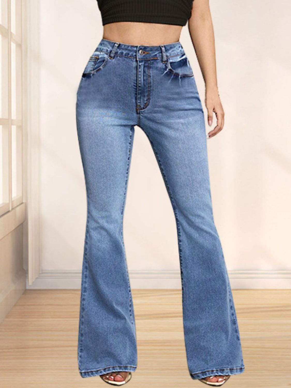 Bow Back Flare Jeans