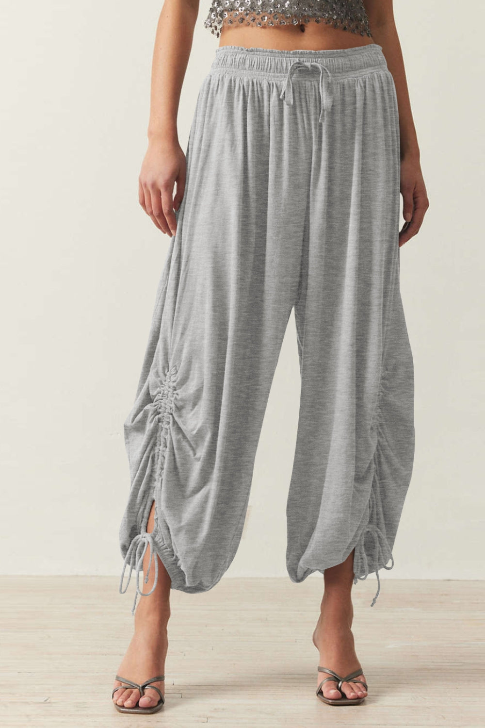 Drawstring Ruched Pants